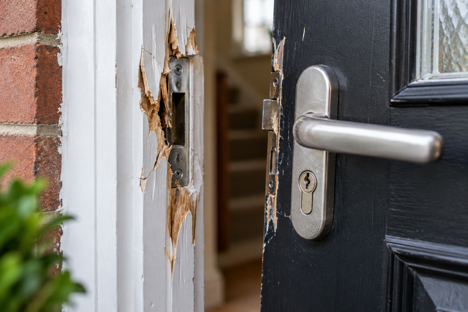 Forced-entry door and frame damage in Bromley
